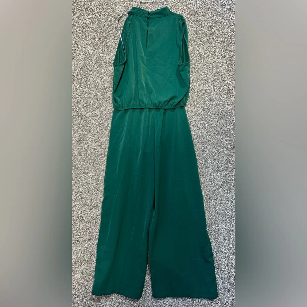 NWT Sleeveless Mock Neck Crop Tops Wide Leg Pants Set Size Large - Picture 4 of 5